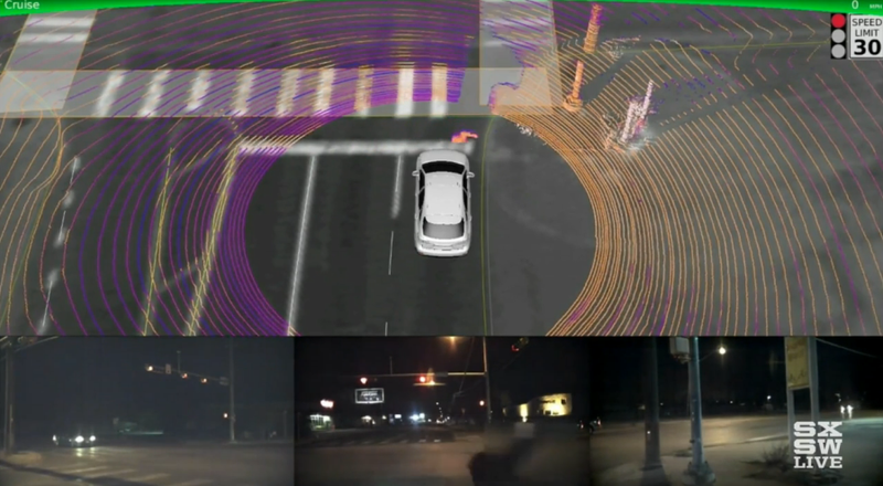 That pedestrian is naked. And jumping on the hood of the car.